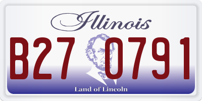 IL license plate B270791