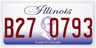 IL license plate B270793