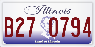 IL license plate B270794