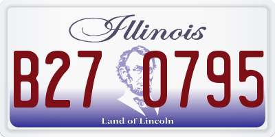 IL license plate B270795
