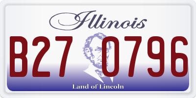 IL license plate B270796
