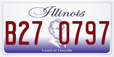 IL license plate B270797