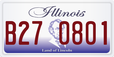 IL license plate B270801