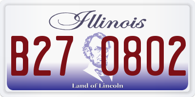 IL license plate B270802