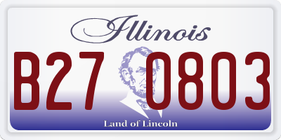 IL license plate B270803