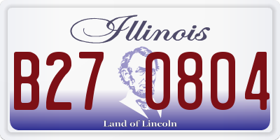 IL license plate B270804