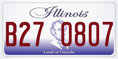 IL license plate B270807