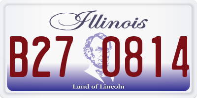 IL license plate B270814