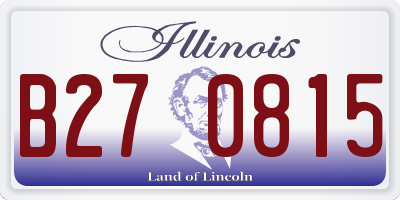 IL license plate B270815