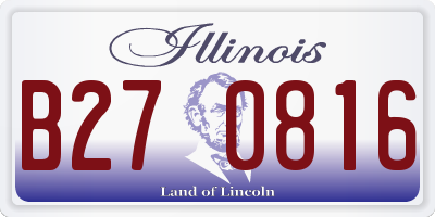 IL license plate B270816