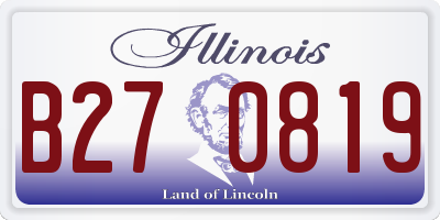 IL license plate B270819