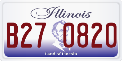 IL license plate B270820