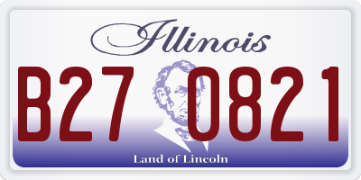 IL license plate B270821