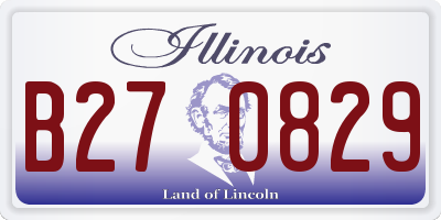 IL license plate B270829