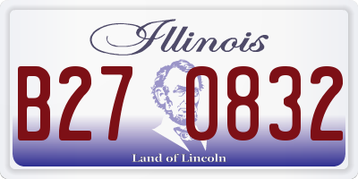 IL license plate B270832