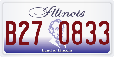 IL license plate B270833
