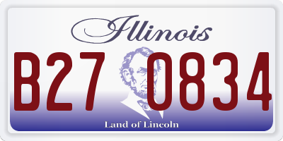 IL license plate B270834