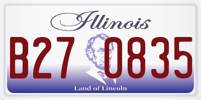 IL license plate B270835