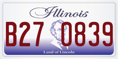 IL license plate B270839