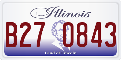 IL license plate B270843