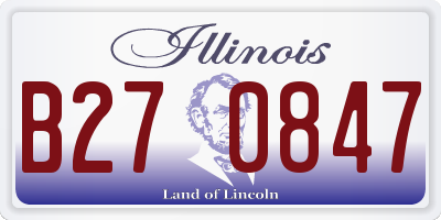 IL license plate B270847