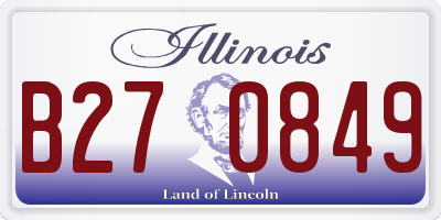 IL license plate B270849