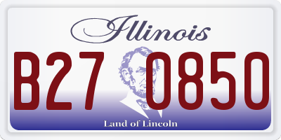IL license plate B270850