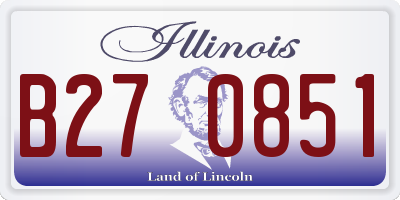 IL license plate B270851