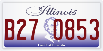 IL license plate B270853