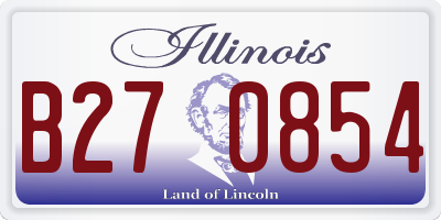 IL license plate B270854