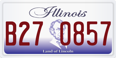 IL license plate B270857