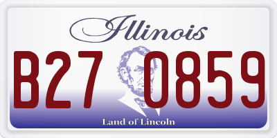 IL license plate B270859