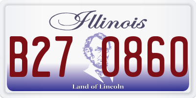 IL license plate B270860
