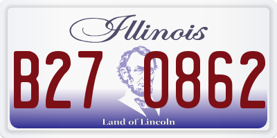 IL license plate B270862