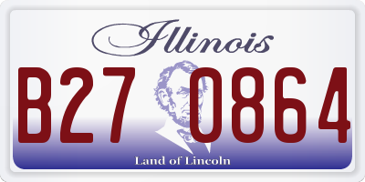 IL license plate B270864
