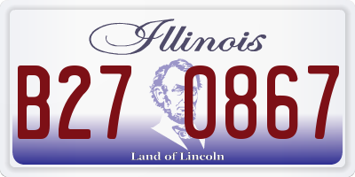 IL license plate B270867