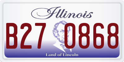 IL license plate B270868