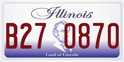 IL license plate B270870