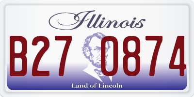 IL license plate B270874