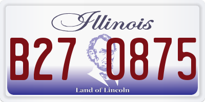 IL license plate B270875