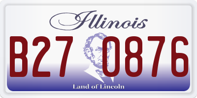 IL license plate B270876