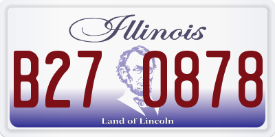 IL license plate B270878