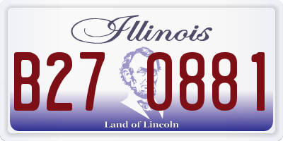 IL license plate B270881