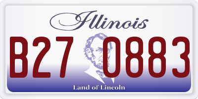 IL license plate B270883
