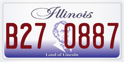 IL license plate B270887