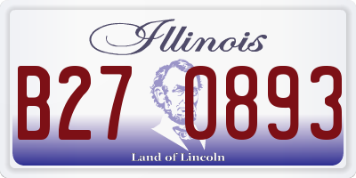 IL license plate B270893