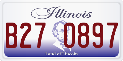 IL license plate B270897