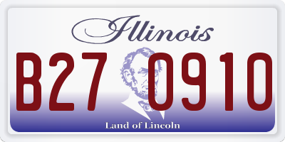 IL license plate B270910