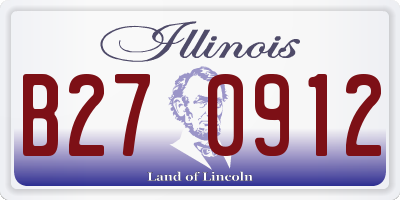 IL license plate B270912