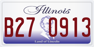 IL license plate B270913